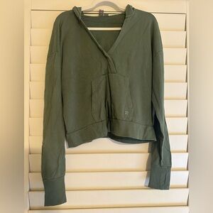Sweaty Betty Olive Green Terry hoodie